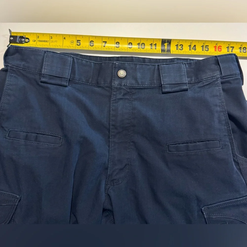 5.11 Tactical Men’s Pants Large 34/36 Blue Cargo Ripstop Reinforced Knee Butt - Picture 7 of 10